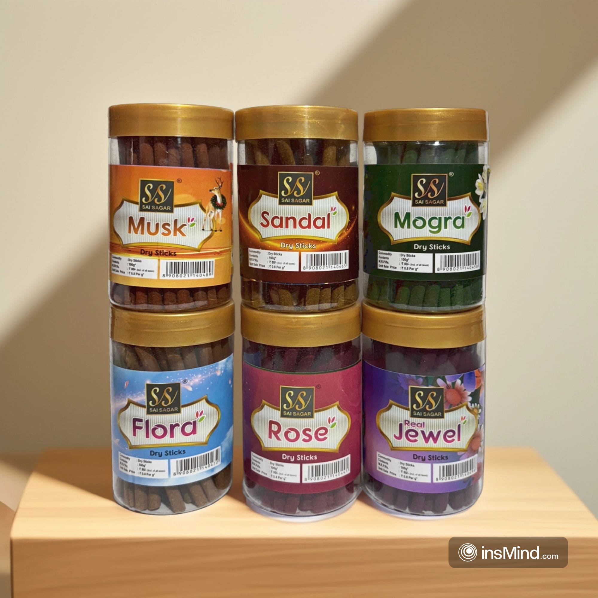 Dry Stick Jar Combo - 6 Jar
